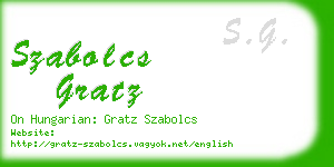 szabolcs gratz business card